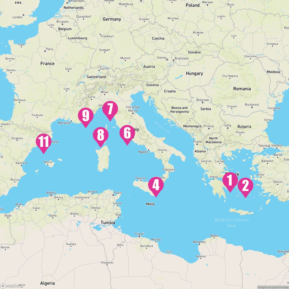 10 Night Ancient Aegean To The Modern Med (Athens To Barcelona)