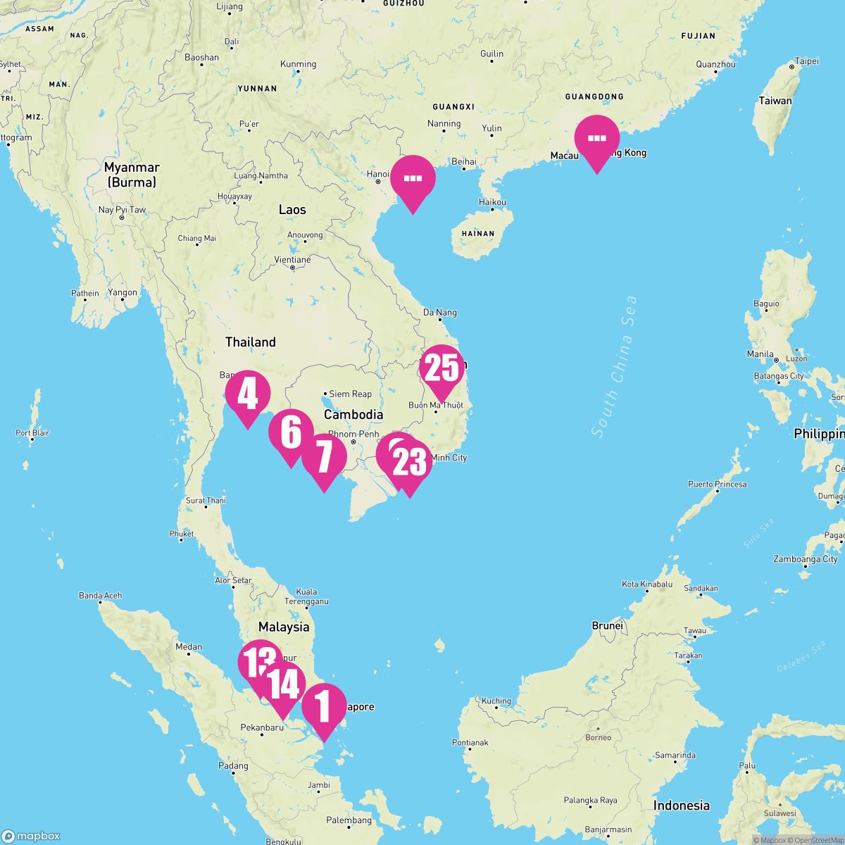 28 Night Southeast Asia (Singapore To Hong Kong)