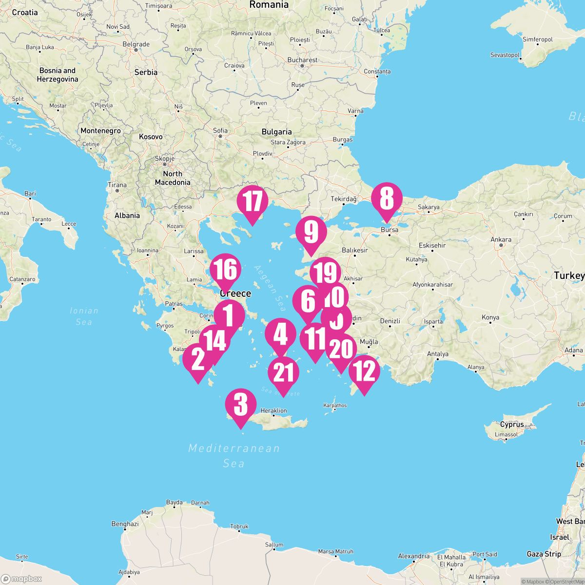 21 Night Greek Isles Turquoise Coast & Aegean Gems (Athens Roundtrip)