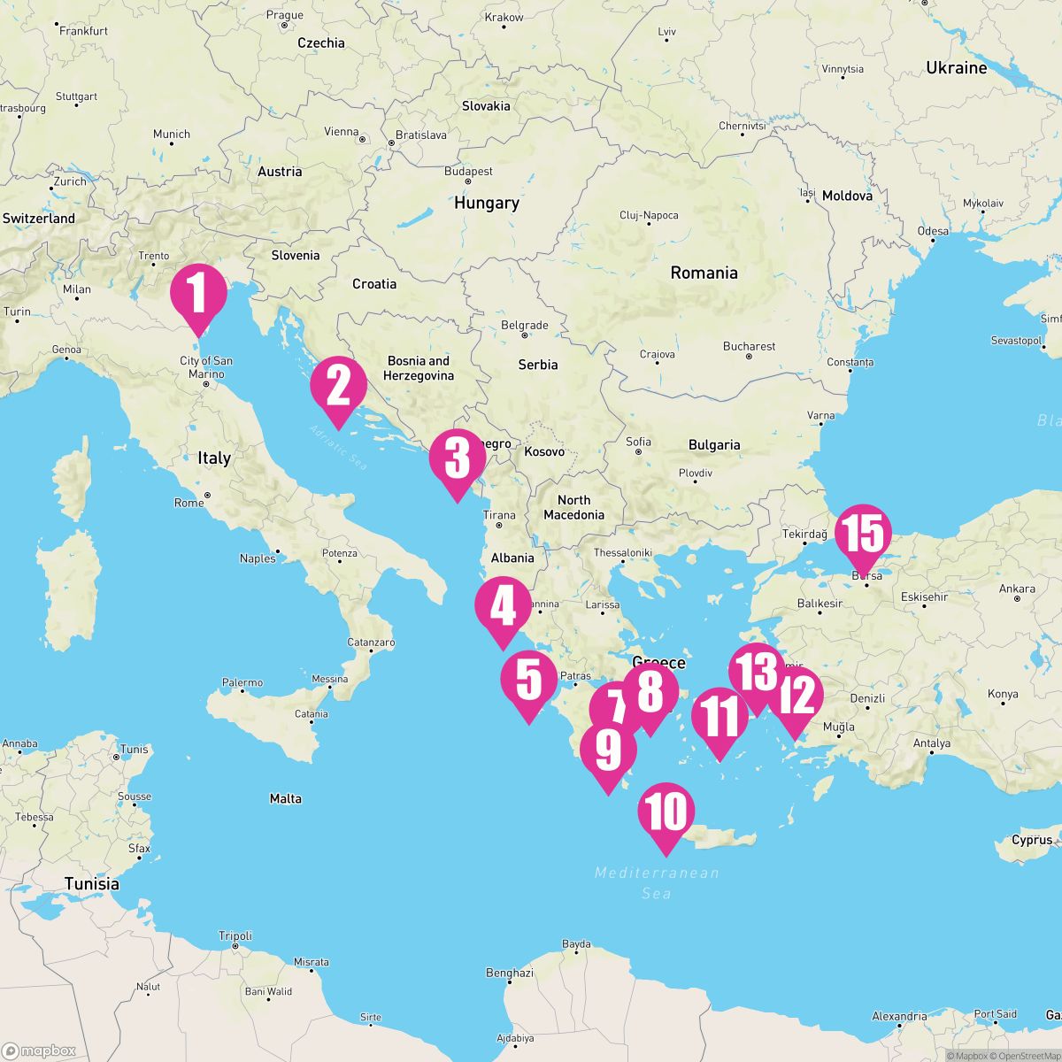 14 Night Eastern Mediterranean (Venice-Fusina To Istanbul)