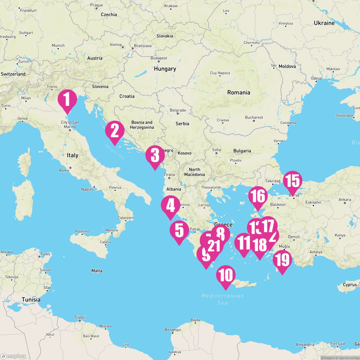 21 Night Eastern Mediterranean (Venice-Fusina To Athens)