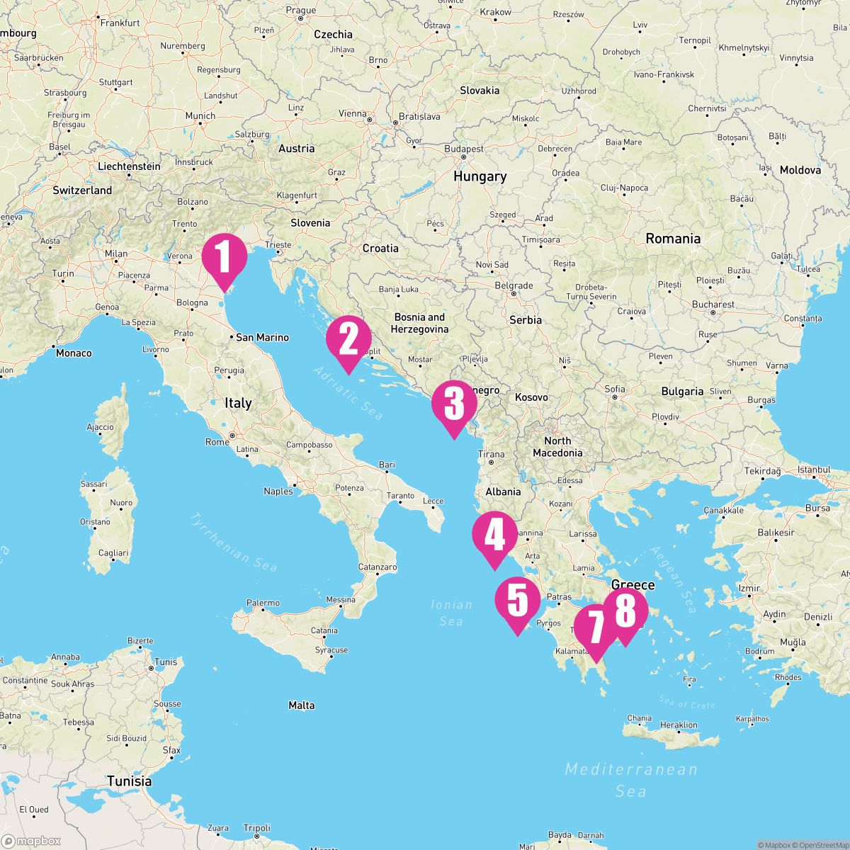 7 Night Eastern Mediterranean (Venice-Fusina To Athens)