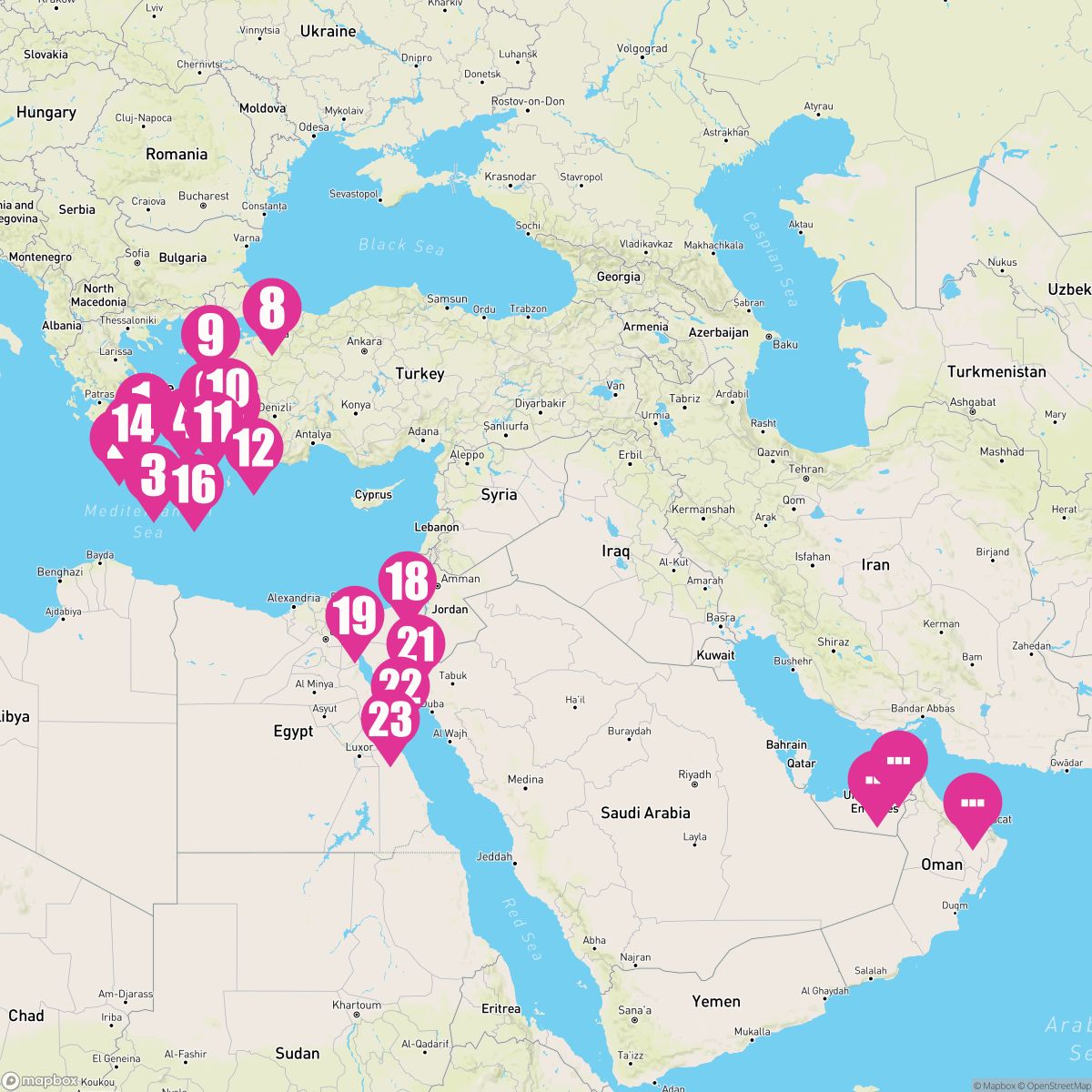 32 Night Aegean Gems Holy Land Egypt & Arabia (Athens To Dubai)