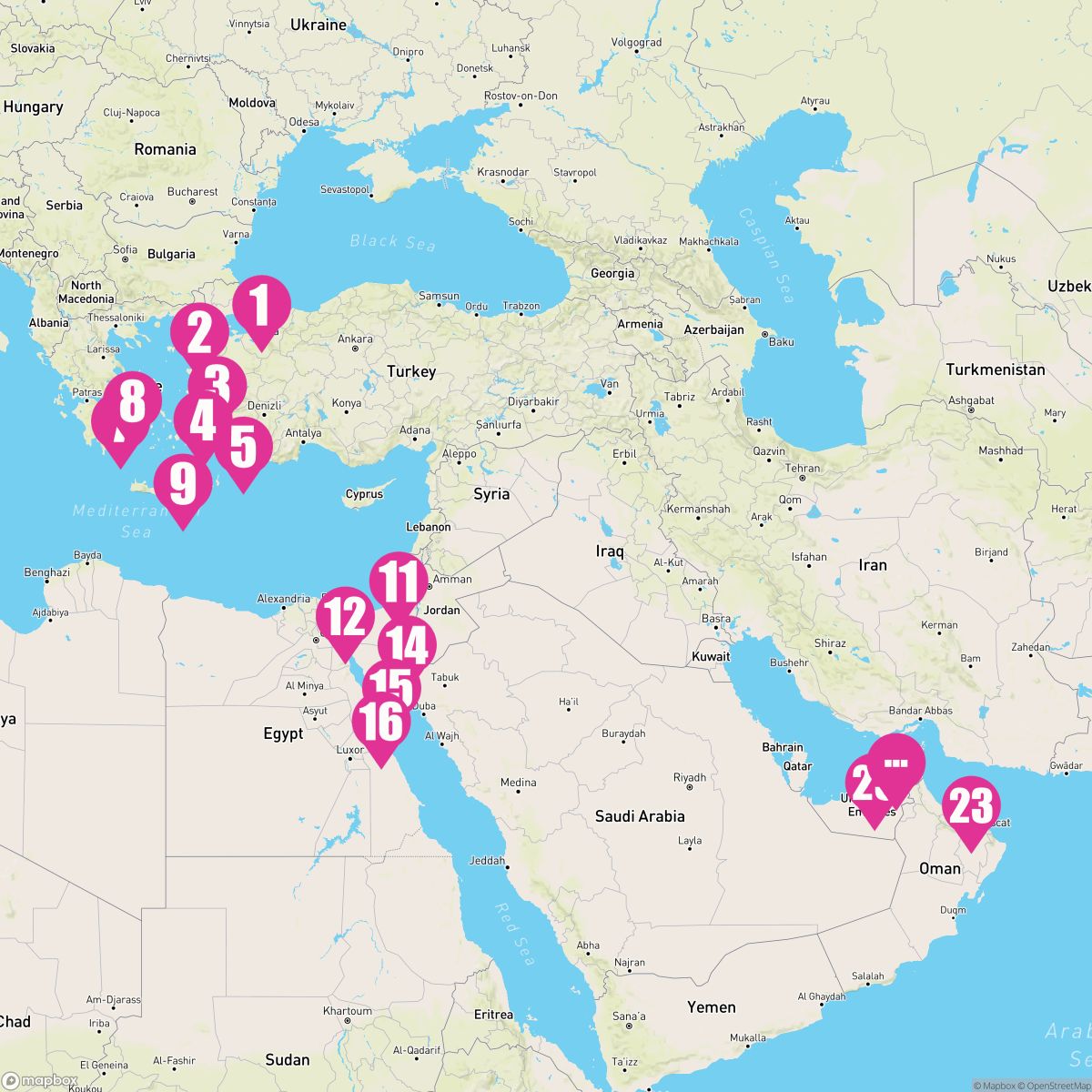 25 Night Greece Turkey Holy Land Egypt & Arabia (Istanbul To Dubai)