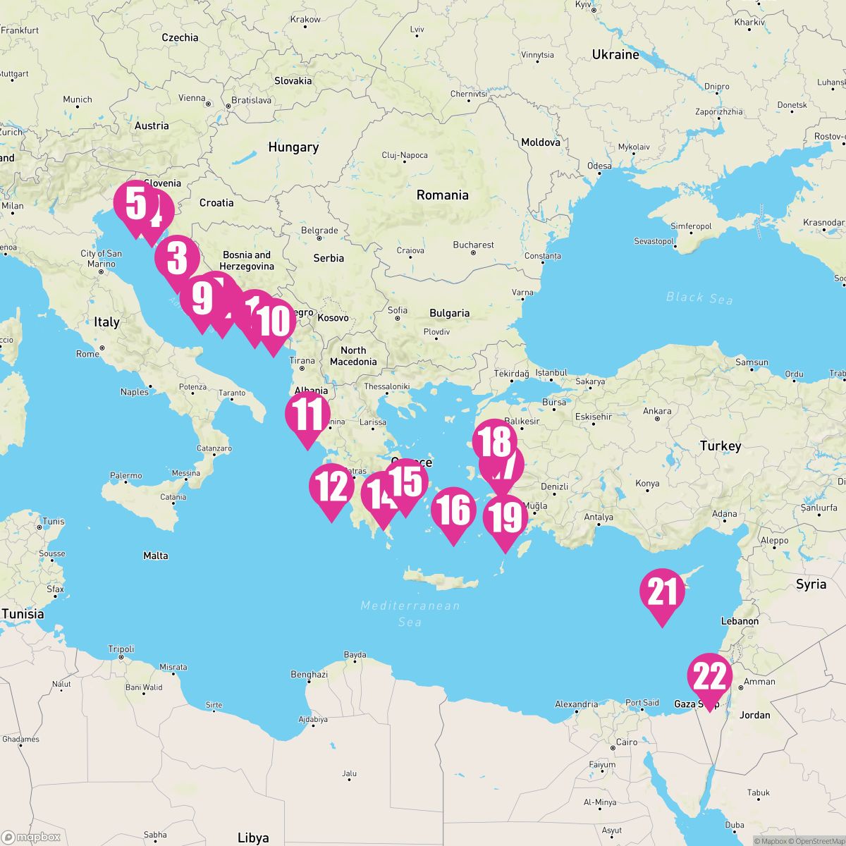 21 Night Dalmatia Balkans & Eastern Mediterranean (Dubrovnik To Haifa)