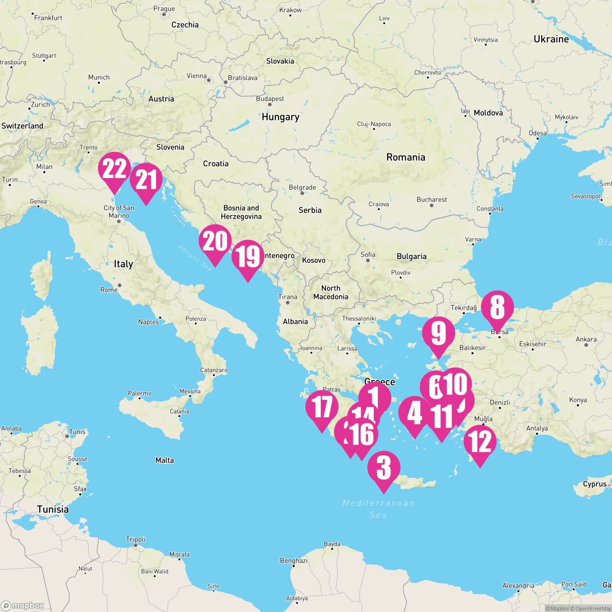 21 Night Eastern Mediterranean (Athens To Venice-Fusina)