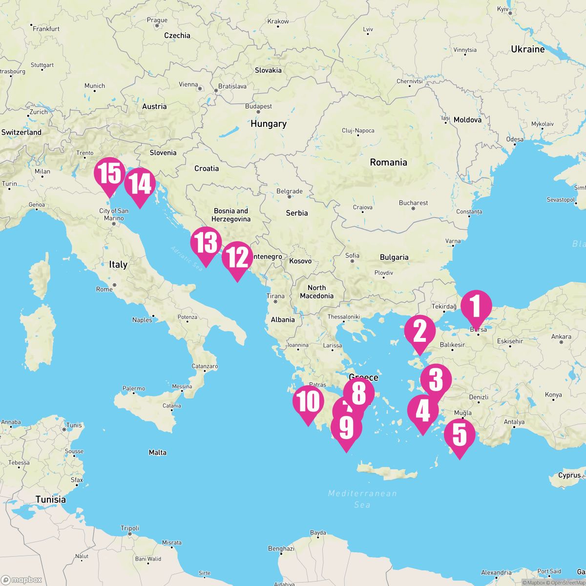 14 Night Eastern Mediterranean (Istanbul To Venice-Fusina)