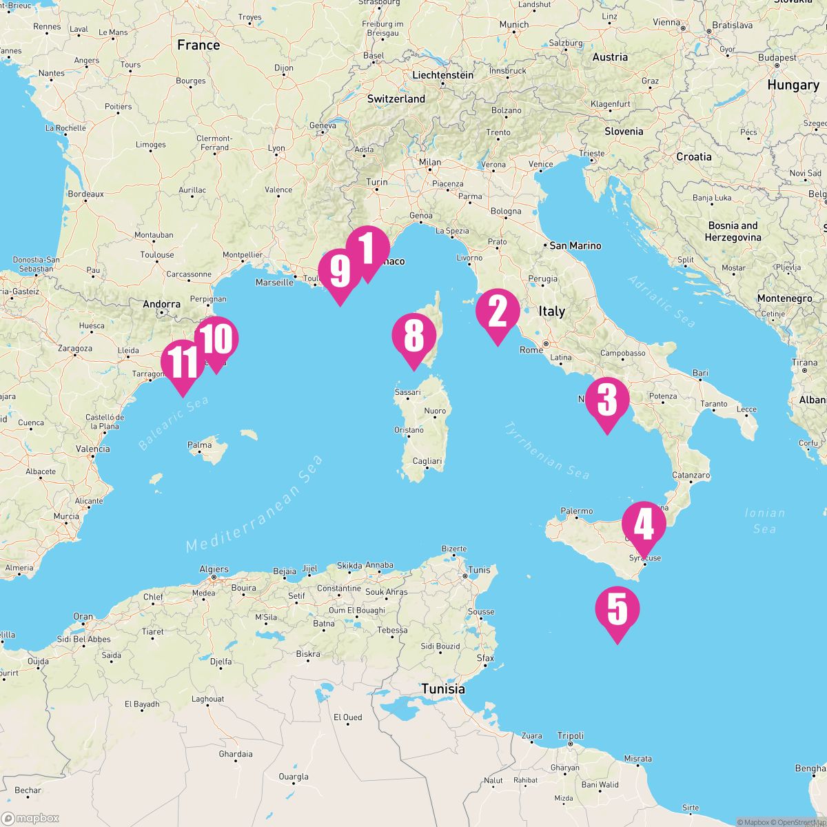 10 Night Tyrrhenian Treasures & Malta (Monte Carlo To Barcelona)