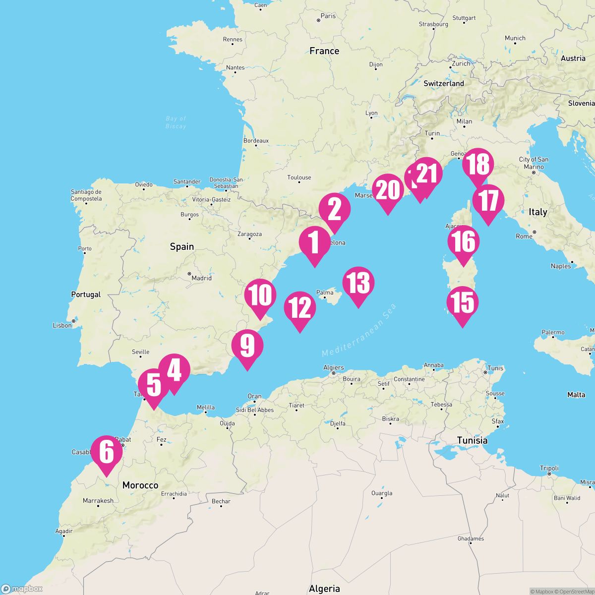 20 Night Morocco Gems & Italian Riviera (Barcelona To Monte Carlo)