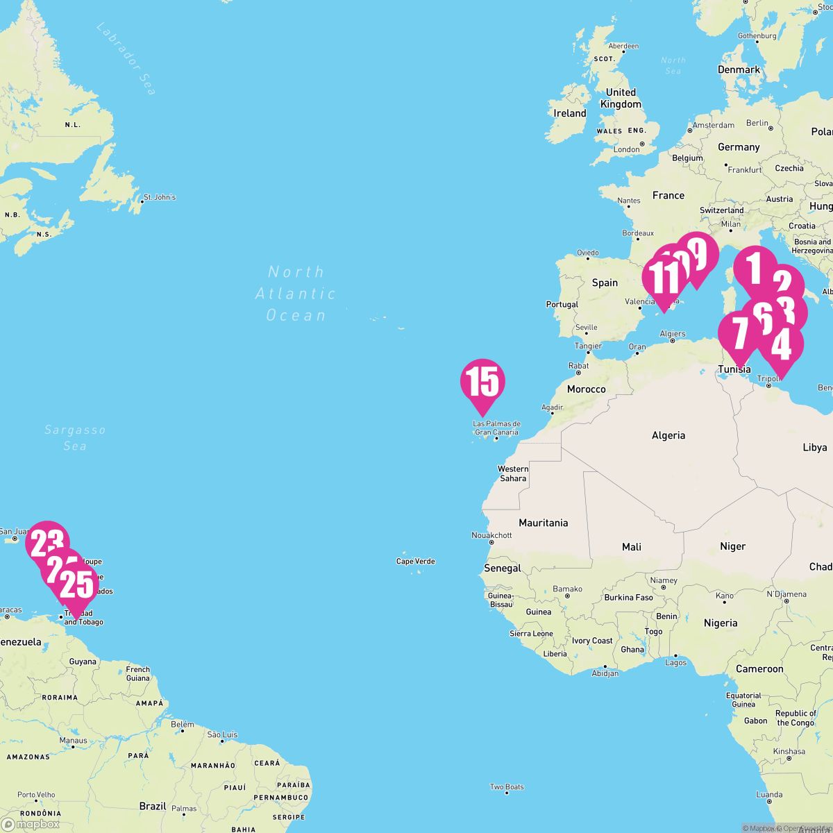 24 Night Transatlantic & Repositioning (Rome To Bridgetown)