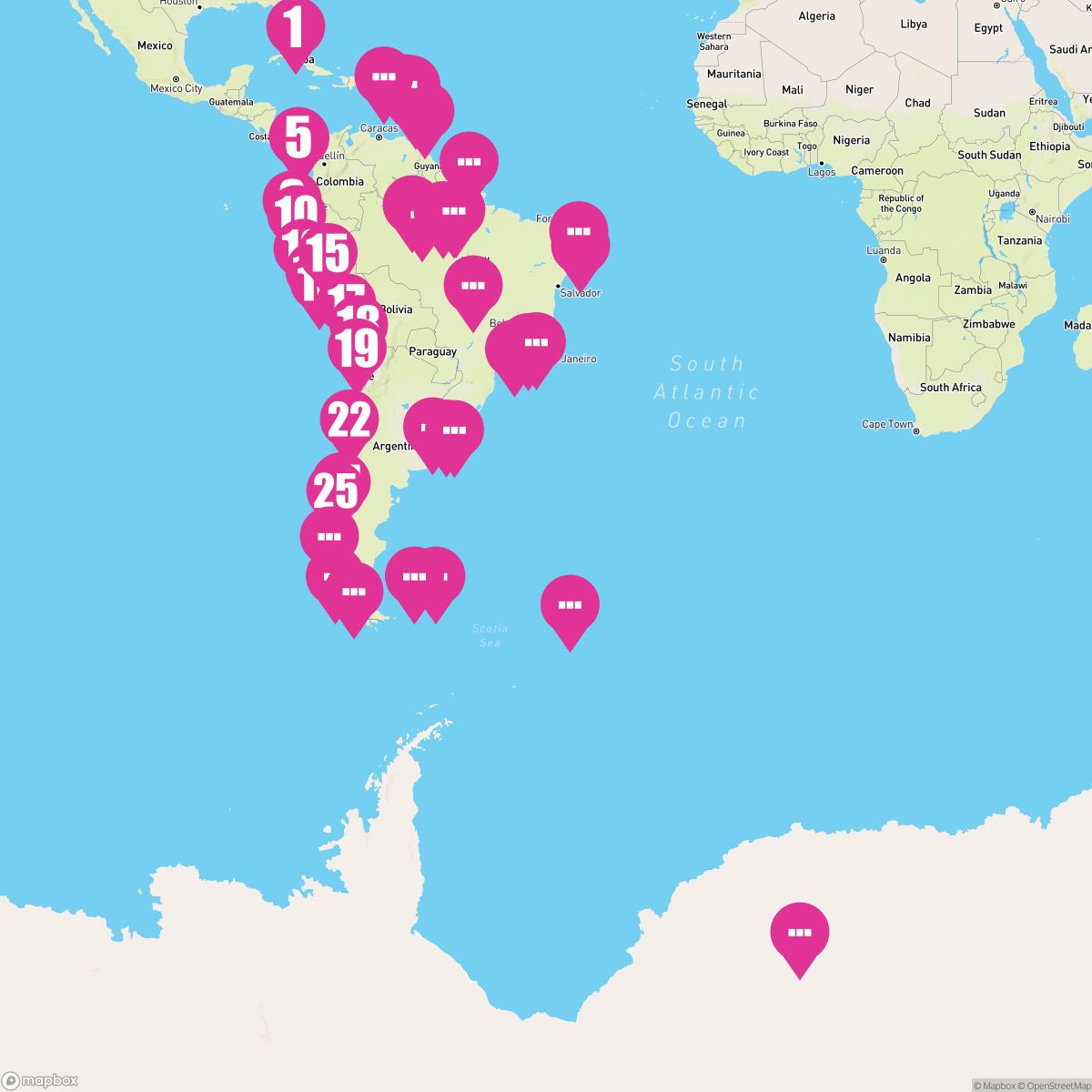80 Night Grand Americas Amazon & Antarctica (Miami Roundtrip)