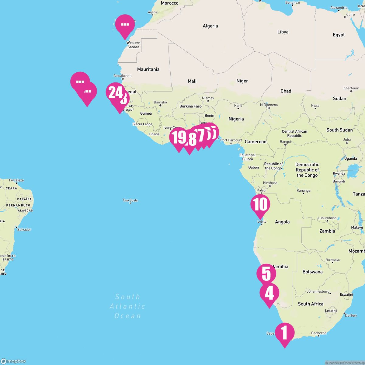 29 Night Grand Africa Voyage Segment (Cape Town To Las Palmas)