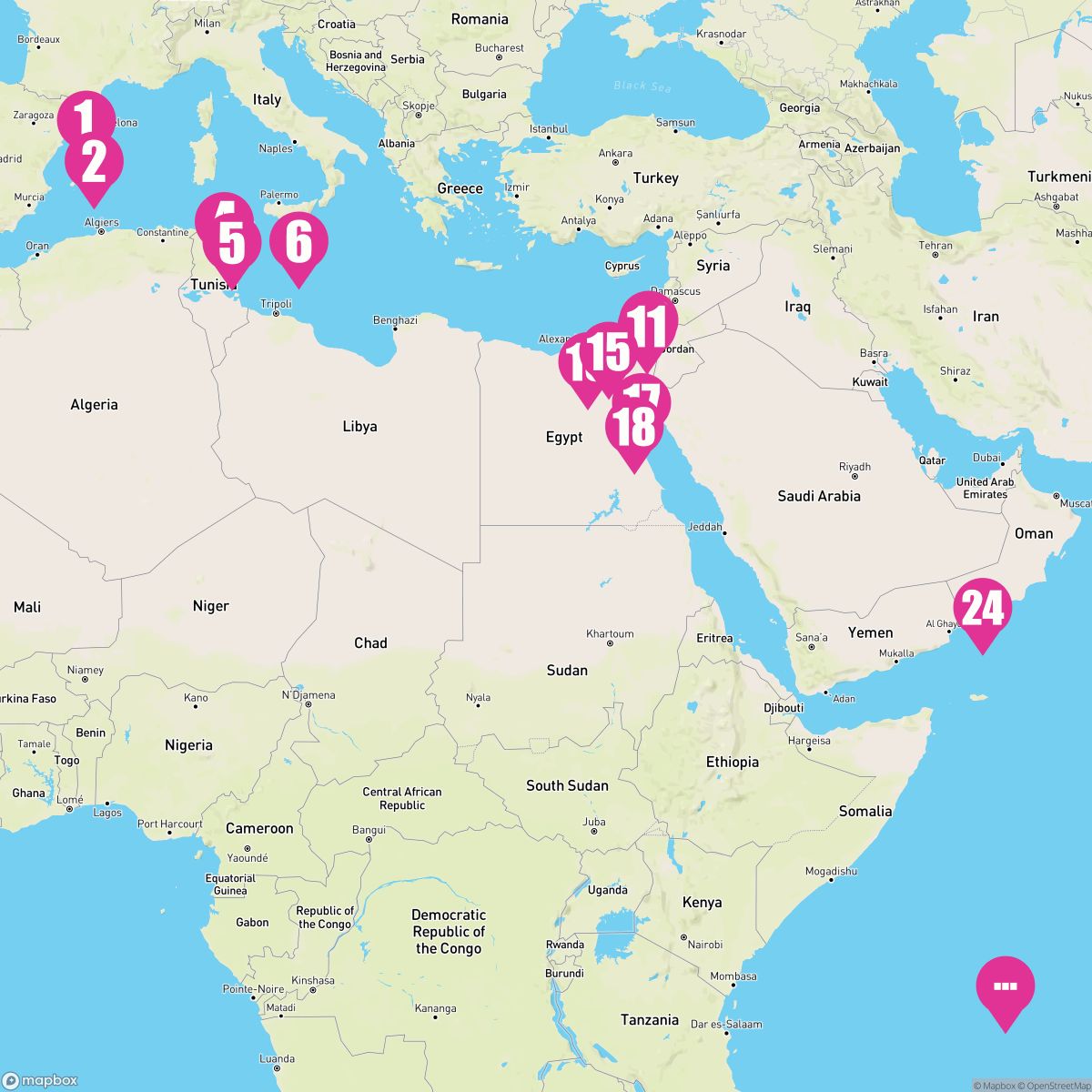 28 Night Grand Africa Voyage Segment (Barcelona To Victoria)