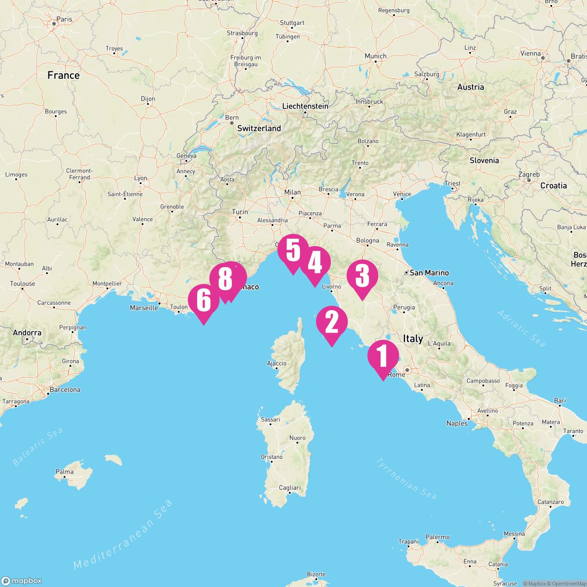 7 Night Italian Riviera Dream (Rome To Nice)