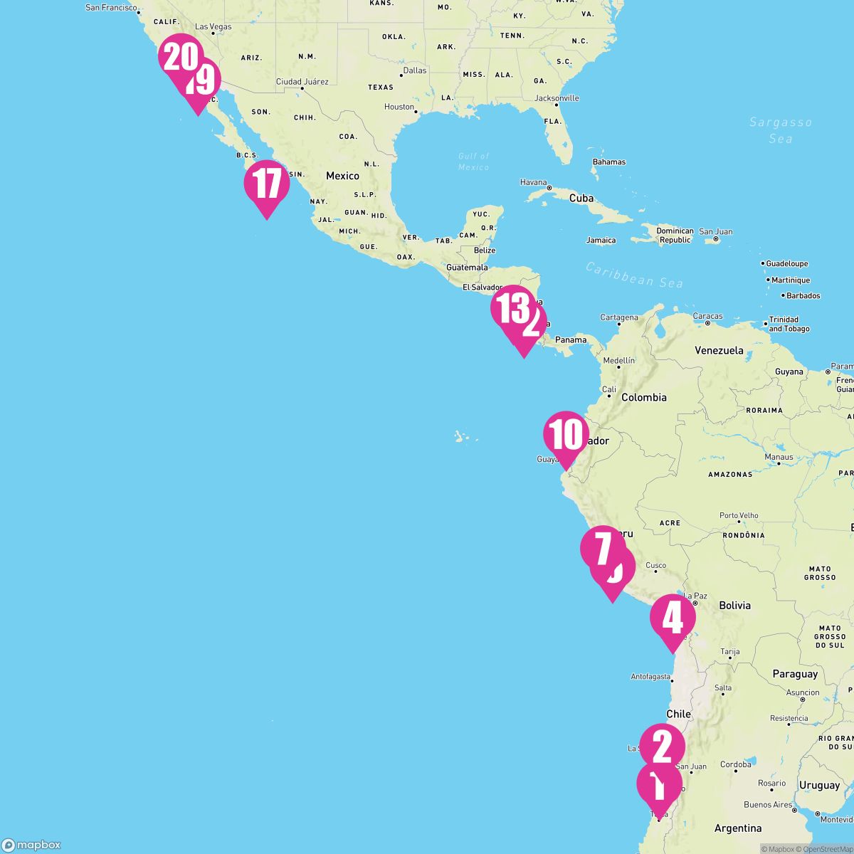 19 Night Ultimate Central & South America (Santiago To Los Angeles)
