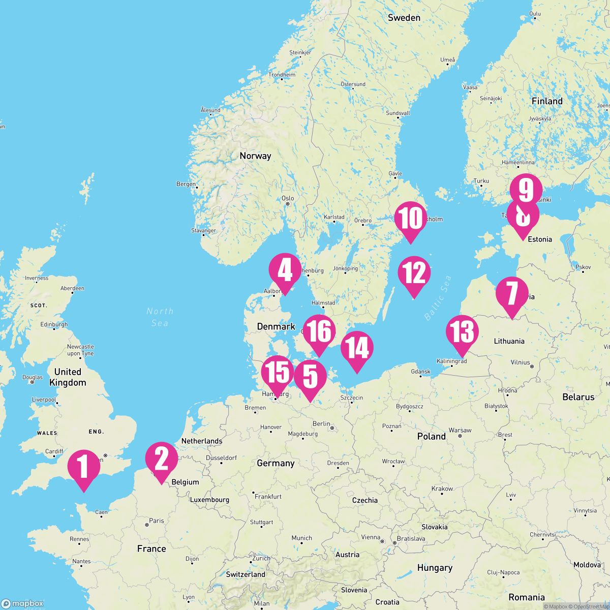 15 Night Ultimate Denmark Germany & Sweden (Southampton To Copenhagen)