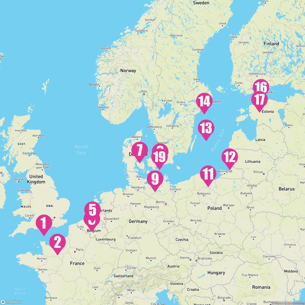 18 Night Baltic Odyssey (Southampton To Copenhagen)
