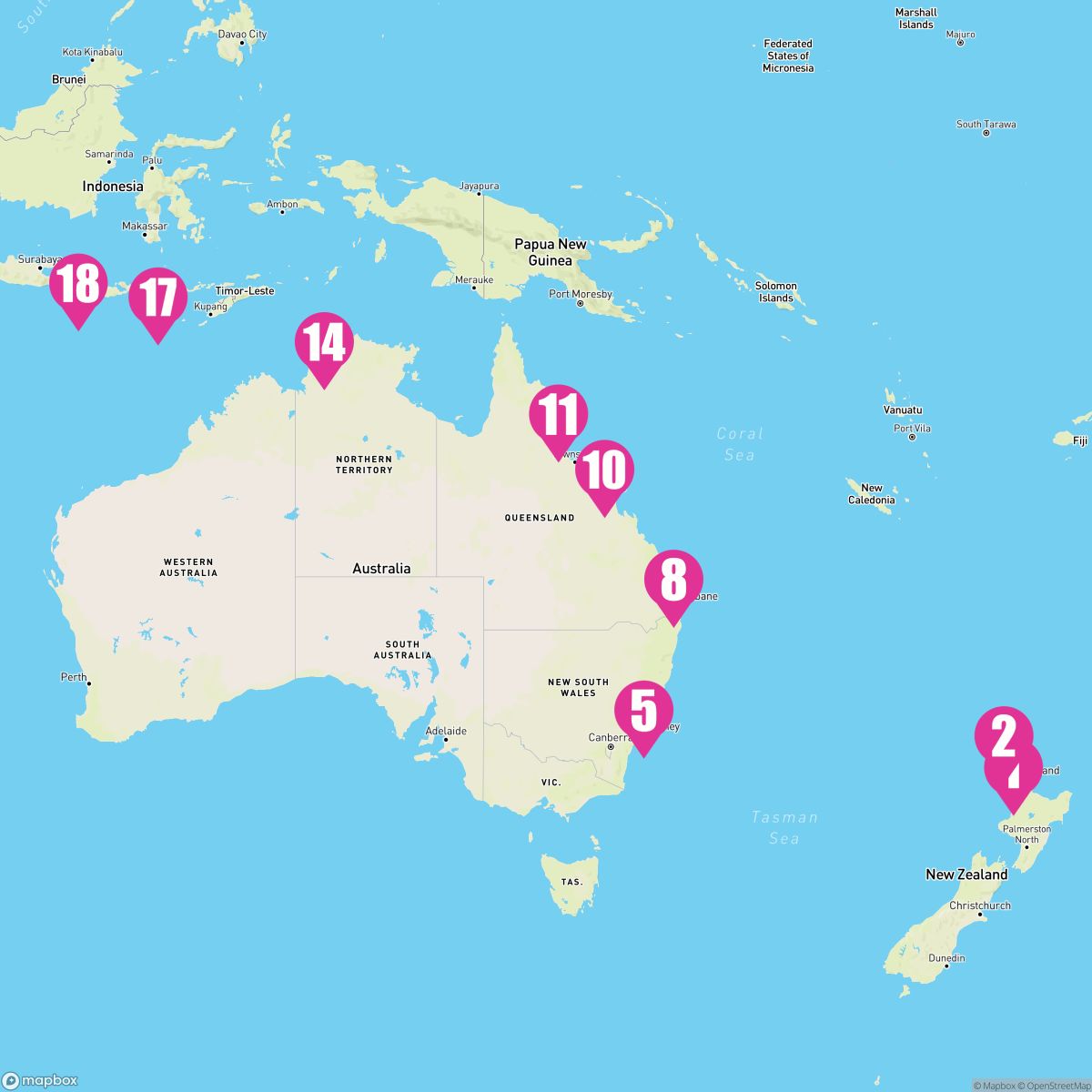 18 Night Kiwi Charm & Aussie Delights (Auckland To Bali)