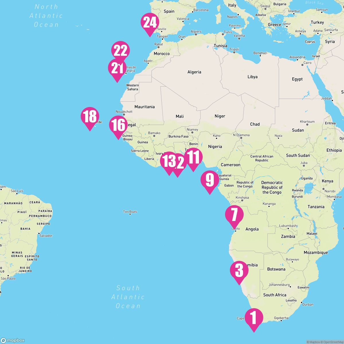23 Night Western Africa & Isles Of Wonder (Cape Town To Lisbon)