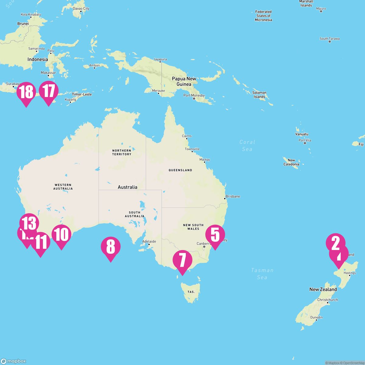 18 Night Down Under Australia (Auckland To Bali)