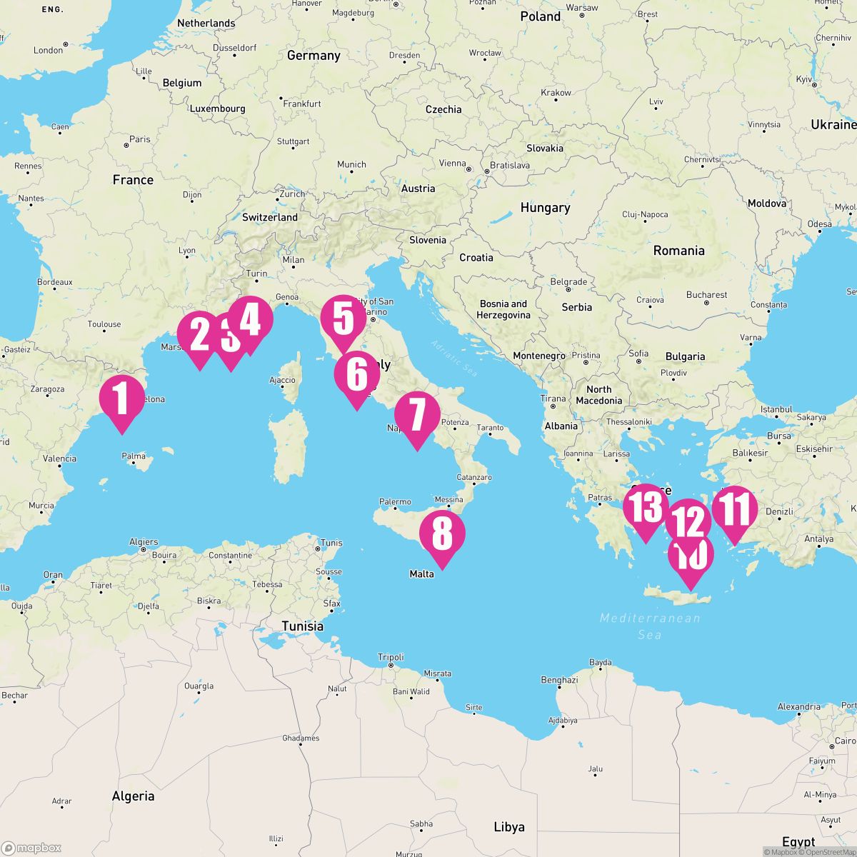 12 Night A Toast To The Mediterranean (Barcelona To Athens)