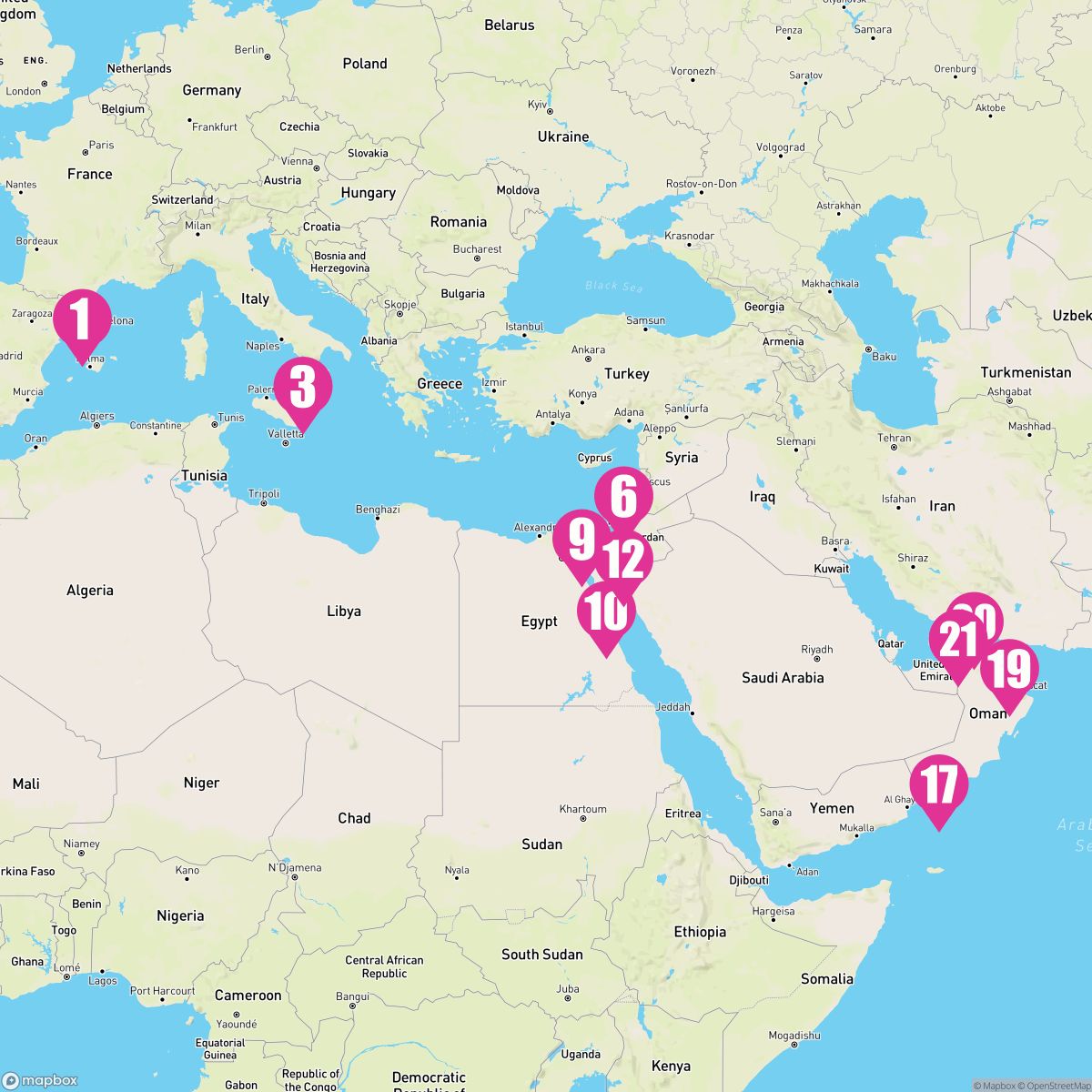 21 Night World Holiday Spectacular (Barcelona To Dubai)