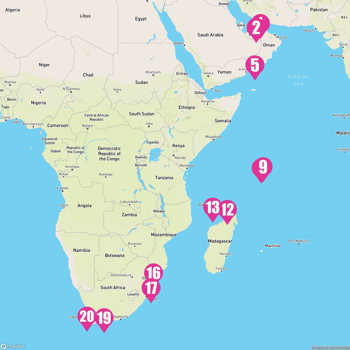 20 Night Stars Over South Africa (Dubai To Cape Town)