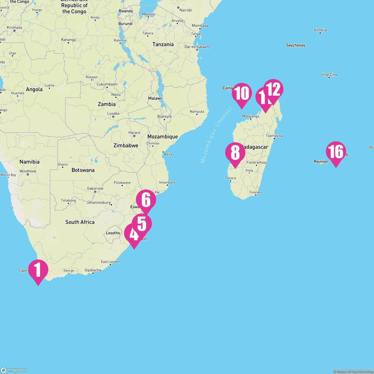16 Night Shores Of Madagascar (Cape Town To Port Louis)
