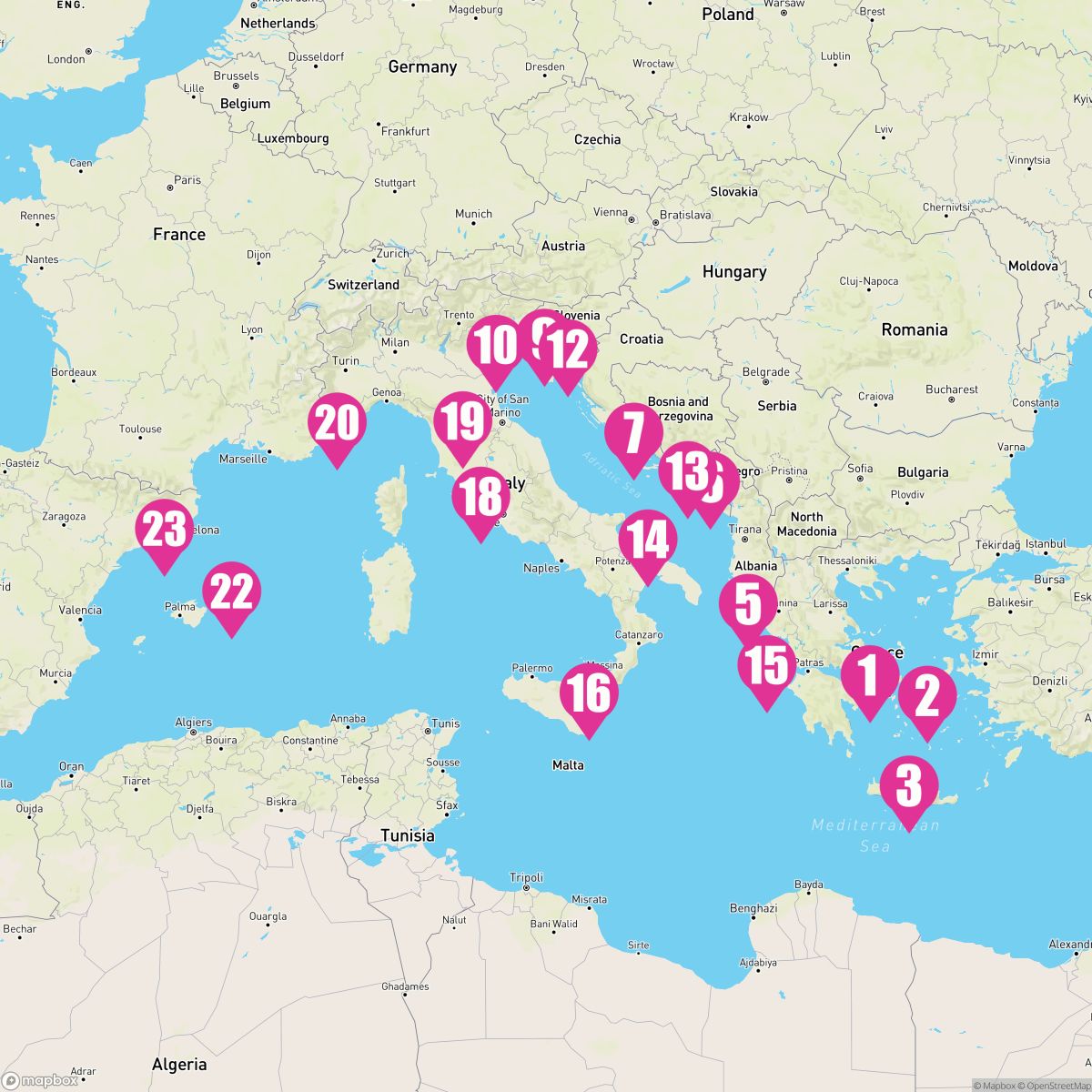 22 Night Adriatic Escapades (Athens To Barcelona)