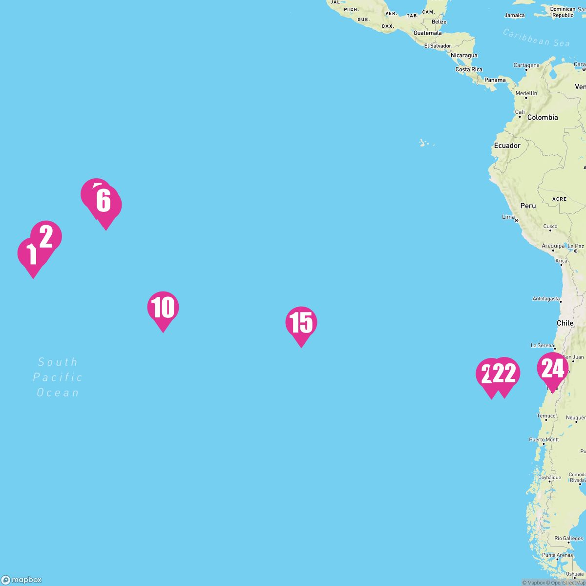 23 Night South Pacific Islands (Papeete To Valpairaiso)
