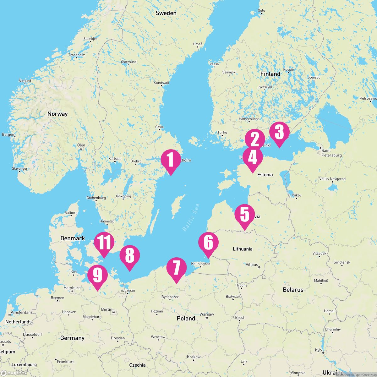10 Night Baltic Autumn (Stockholm To Copenhagen)