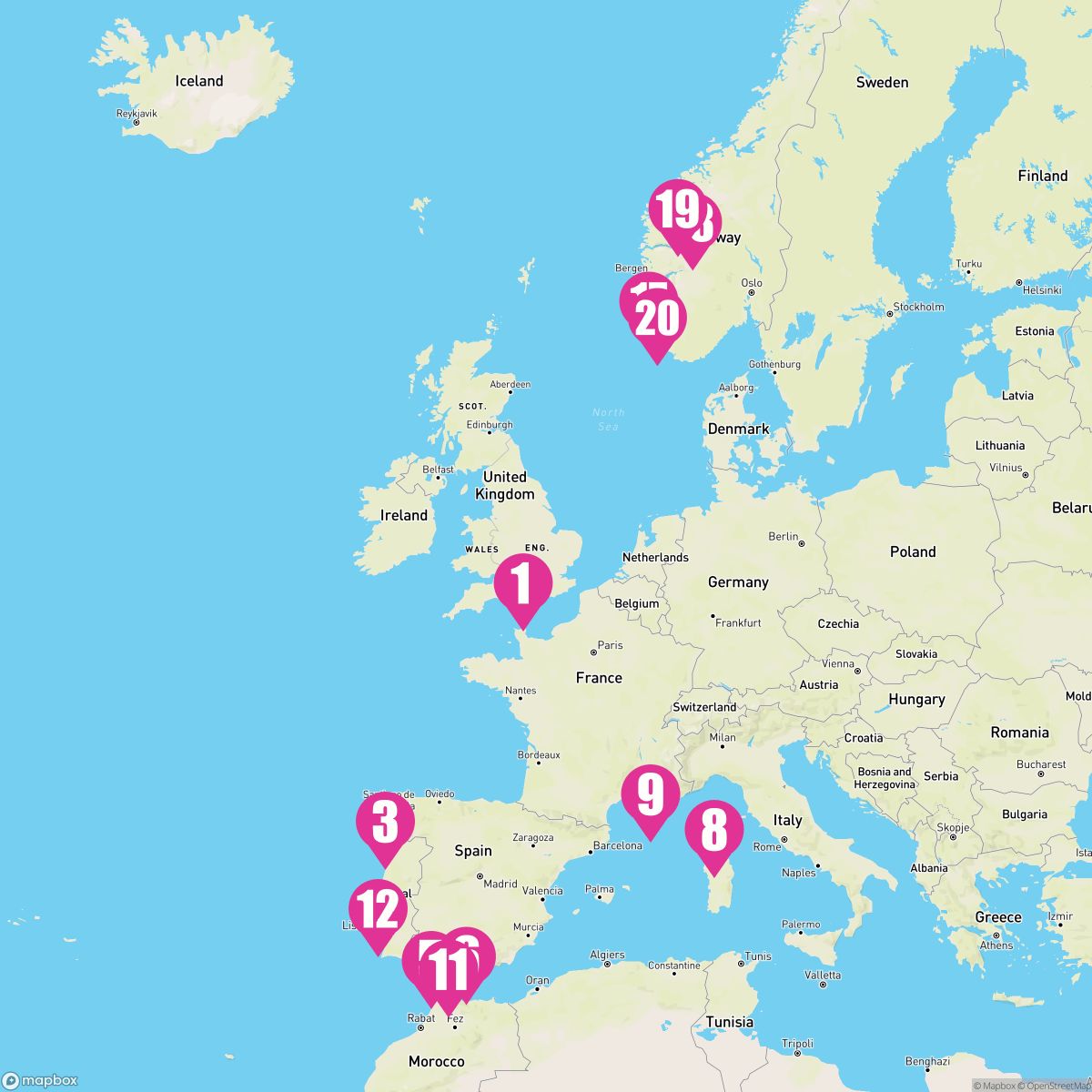 21 Night Mediterranean & Norwegian Fjords Medley (Southampton Roundtrip)