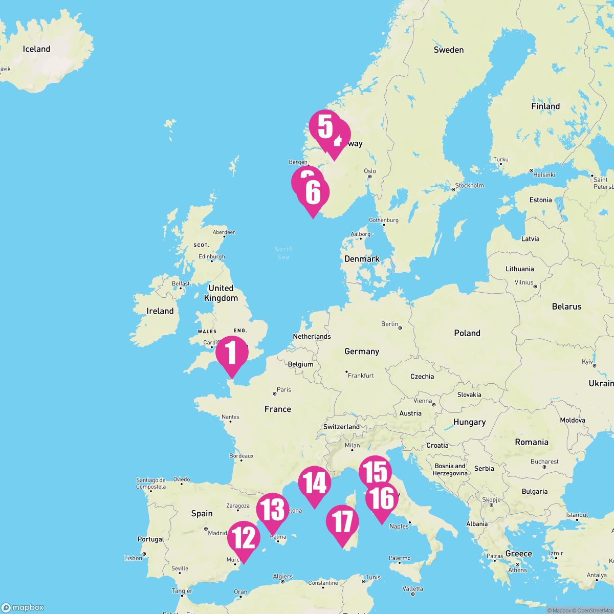 21 Night Mediterranean & Norwegian Fjords Medley (Southampton Roundtrip)