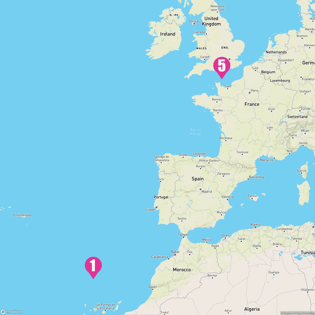 Funchal, Maderia To Portsmouth