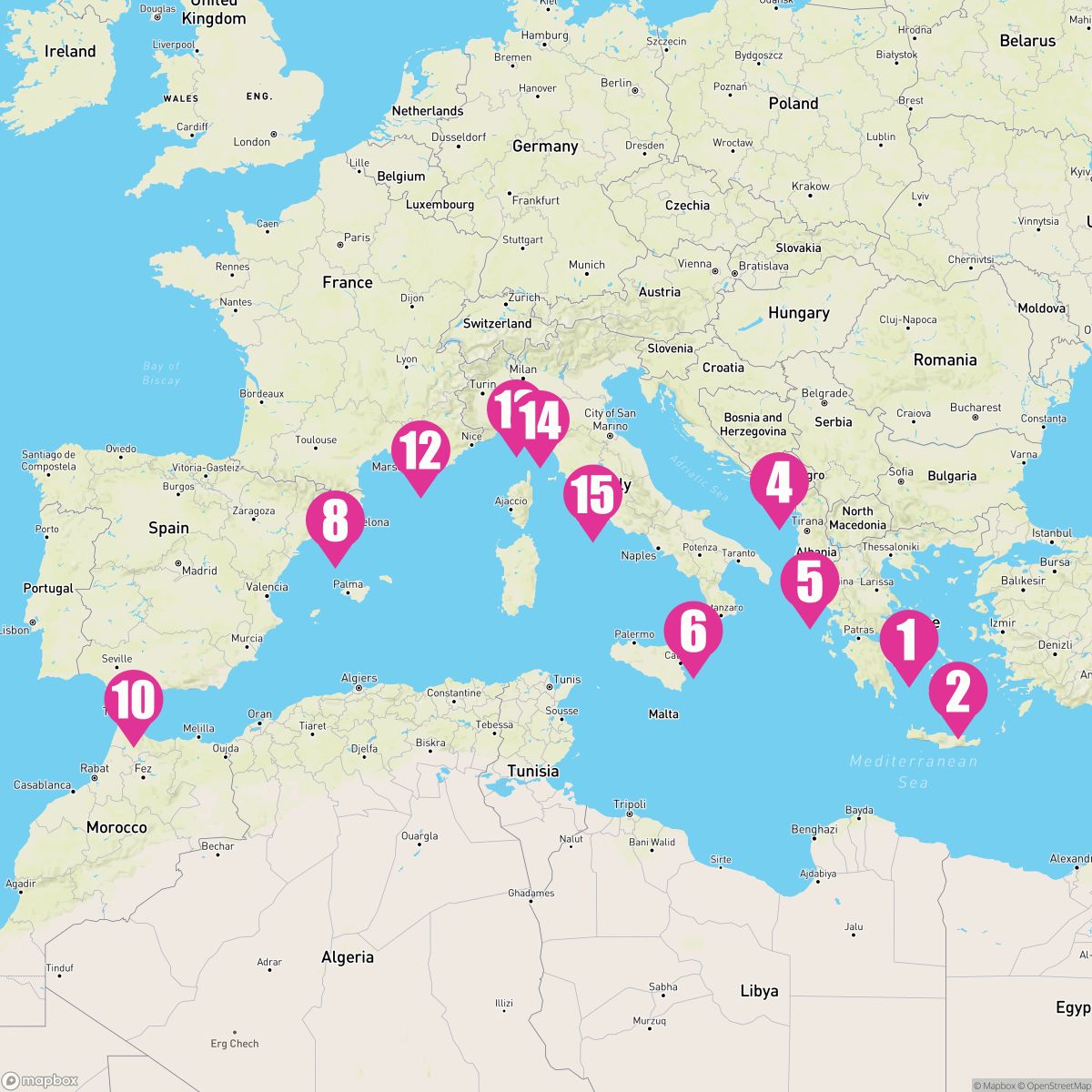 14 Night Mediterranean With Greece France & Italy (Athens To Rome)