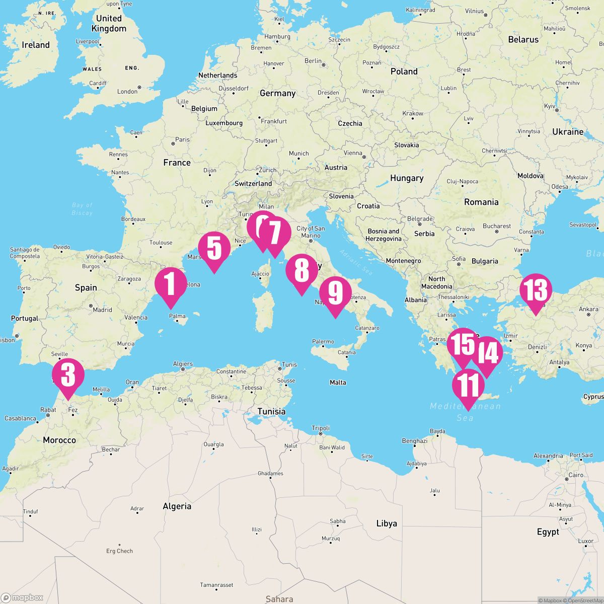 14 Night Mediterranean With Greek Isles France & Turkey (Barcelona To Athens)