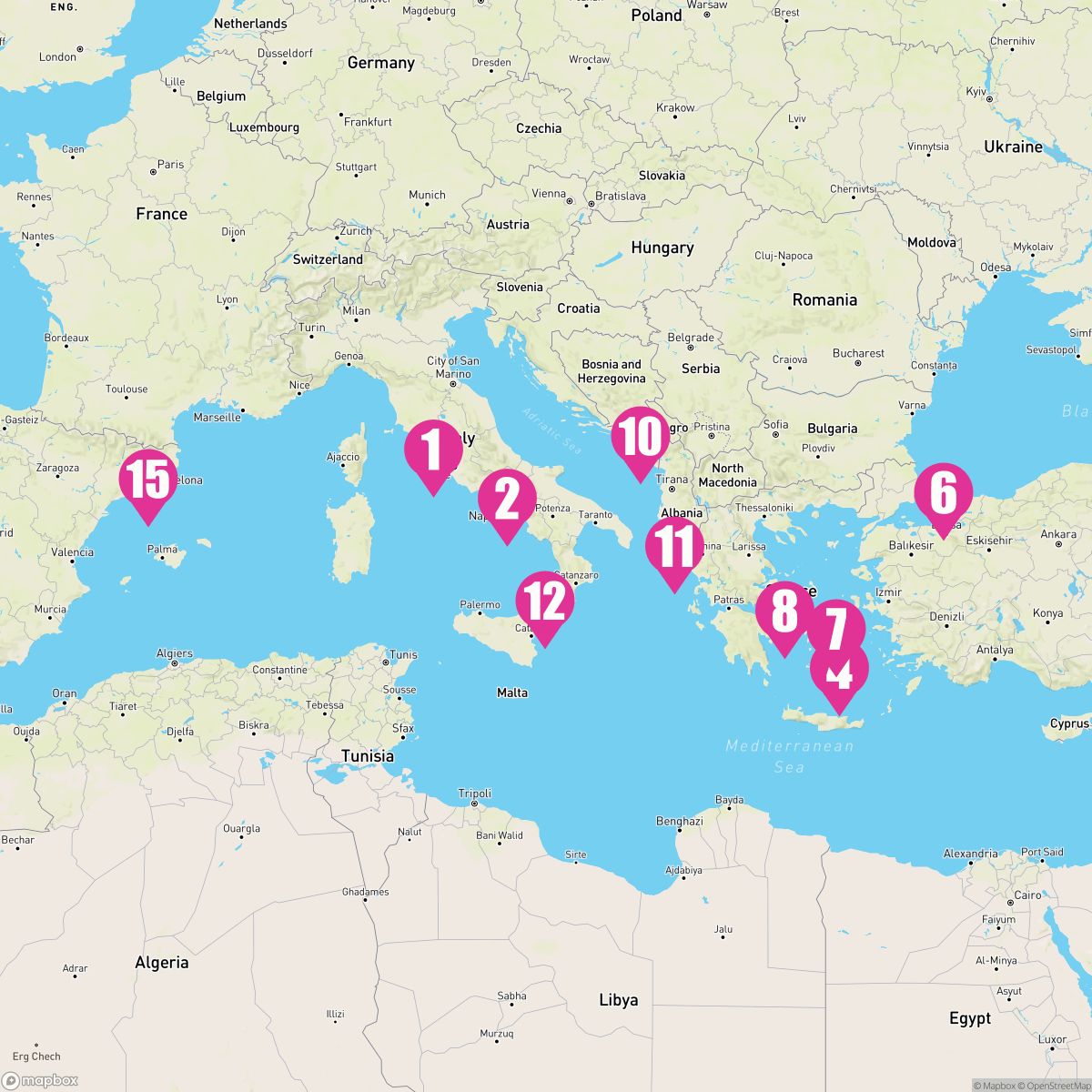 14 Night Mediterranean With Greek Isles Italy & Turkey (Rome To Barcelona)