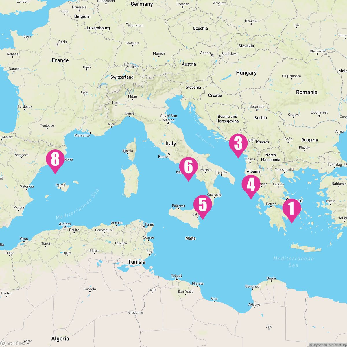 7 Night Mediterranean With Greece & Italy (Athens To Barcelona)