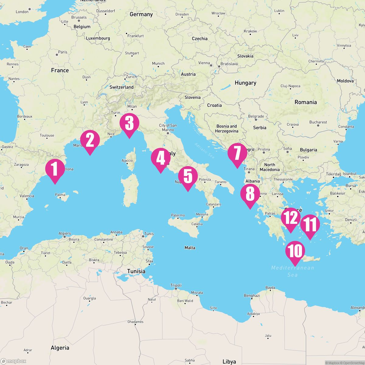 11 Night Mediterranean With Greek Isles France & Italy (Barcelona To Athens)