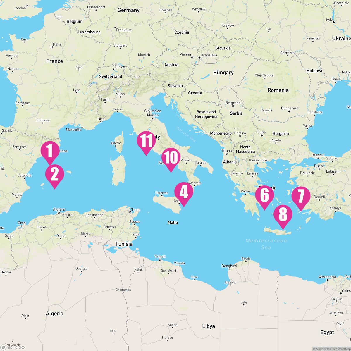 10 Night Grand Mediterranean (Barcelona To Rome)
