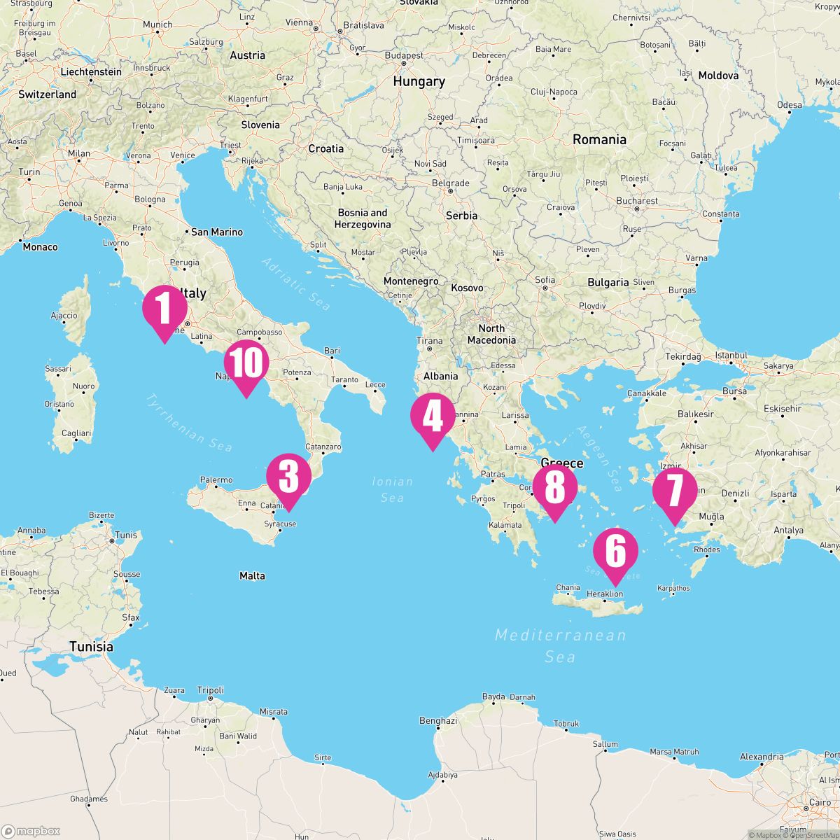 10 Night Grand Mediterranean (Rome Roundtrip)