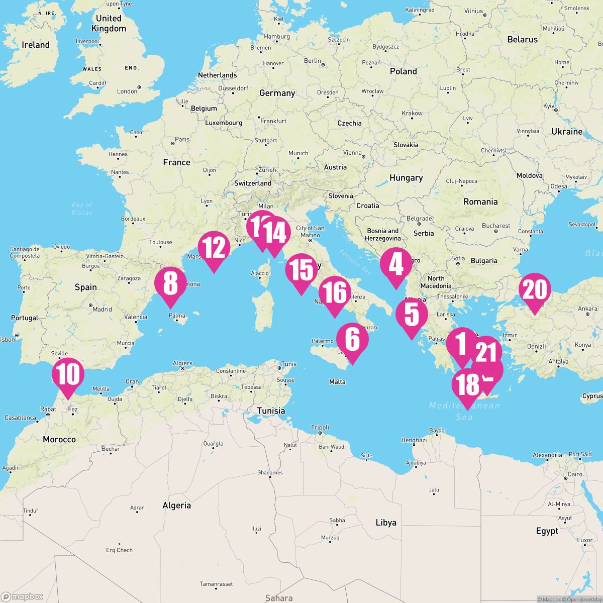 21 Night The Best Of The Mediterranean (Athens Roundtrip)
