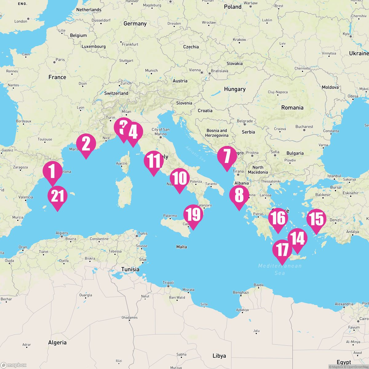 21 Night The Best Of The Mediterranean (Barcelona Roundtrip)