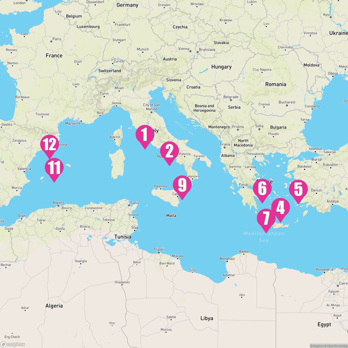 11 Night Grand Mediterranean (Rome To Barcelona)