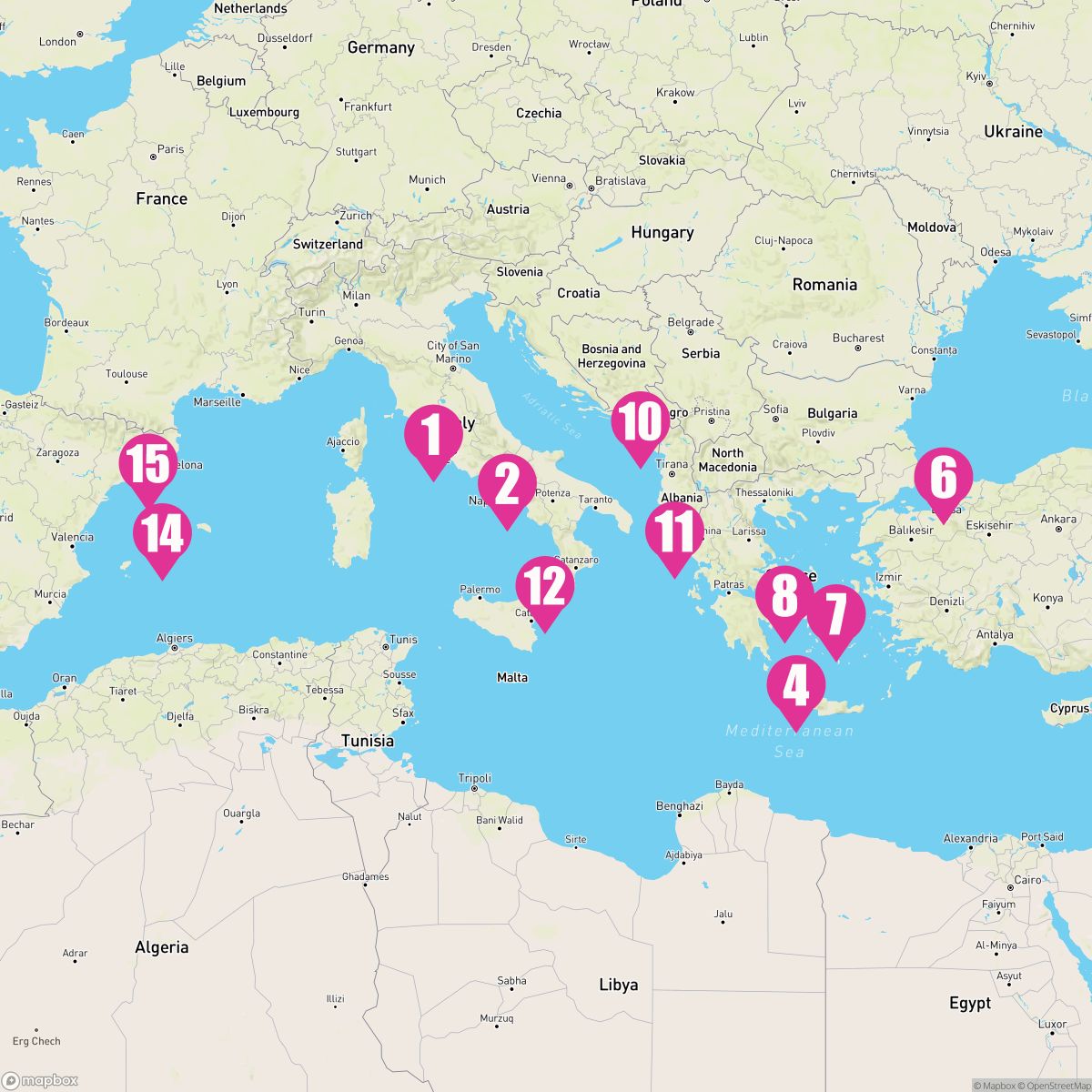 14 Night Mediterranean With Greek Isles Italy & Turkey (Rome To Barcelona)