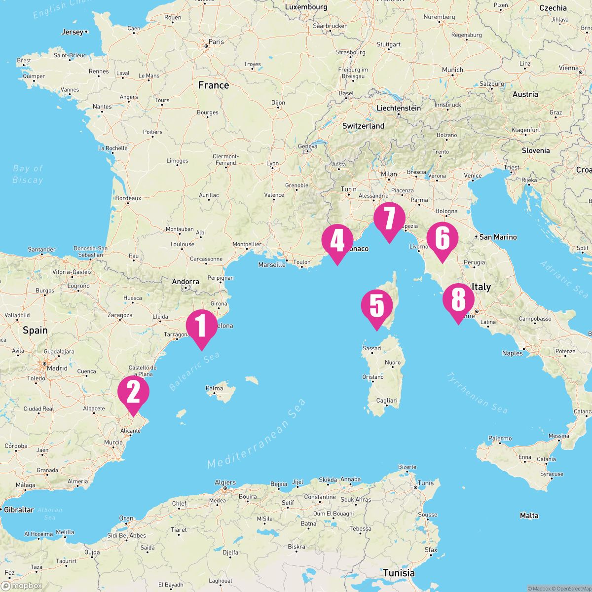 7 Night Western Mediterranean (Barcelona To Rome)