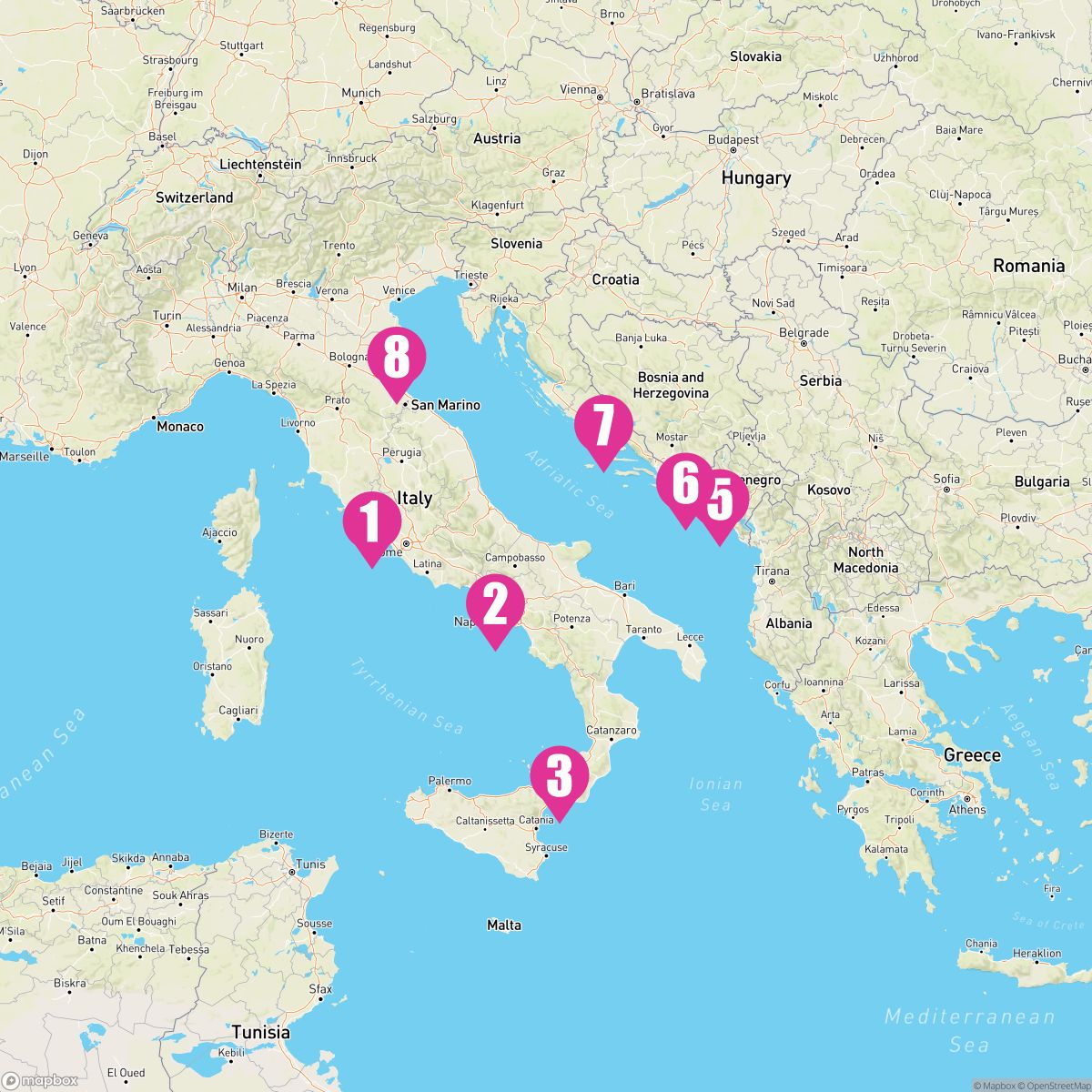 7 Night Italy & Croatia (Rome To Ravenna)