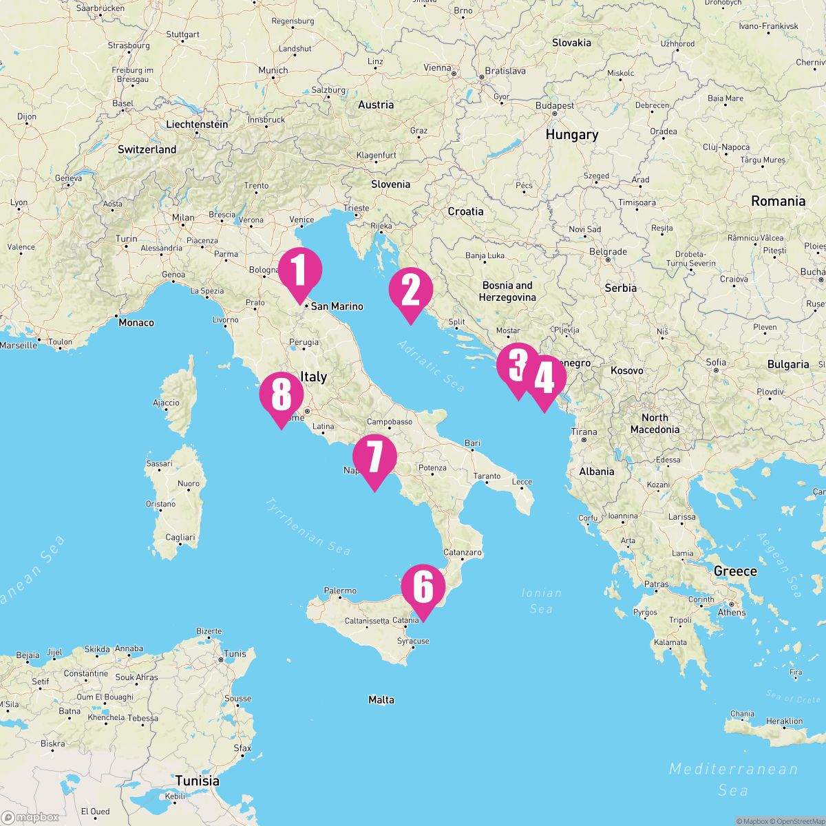 7 Night Italy & Croatia (Ravenna To Rome)