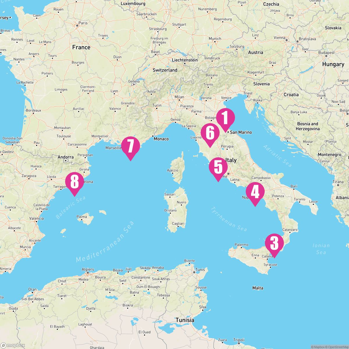 7 Night Western Mediterranean (Ravenna To Barcelona)