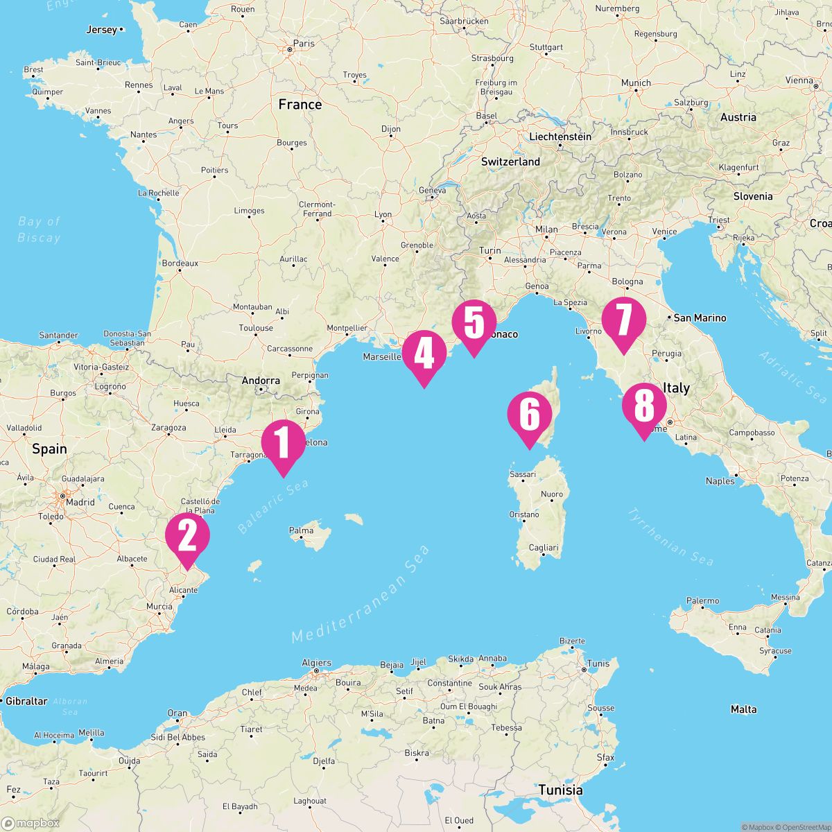 7 Night Western Mediterranean (Barcelona To Rome)